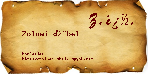 Zolnai Ábel névjegykártya